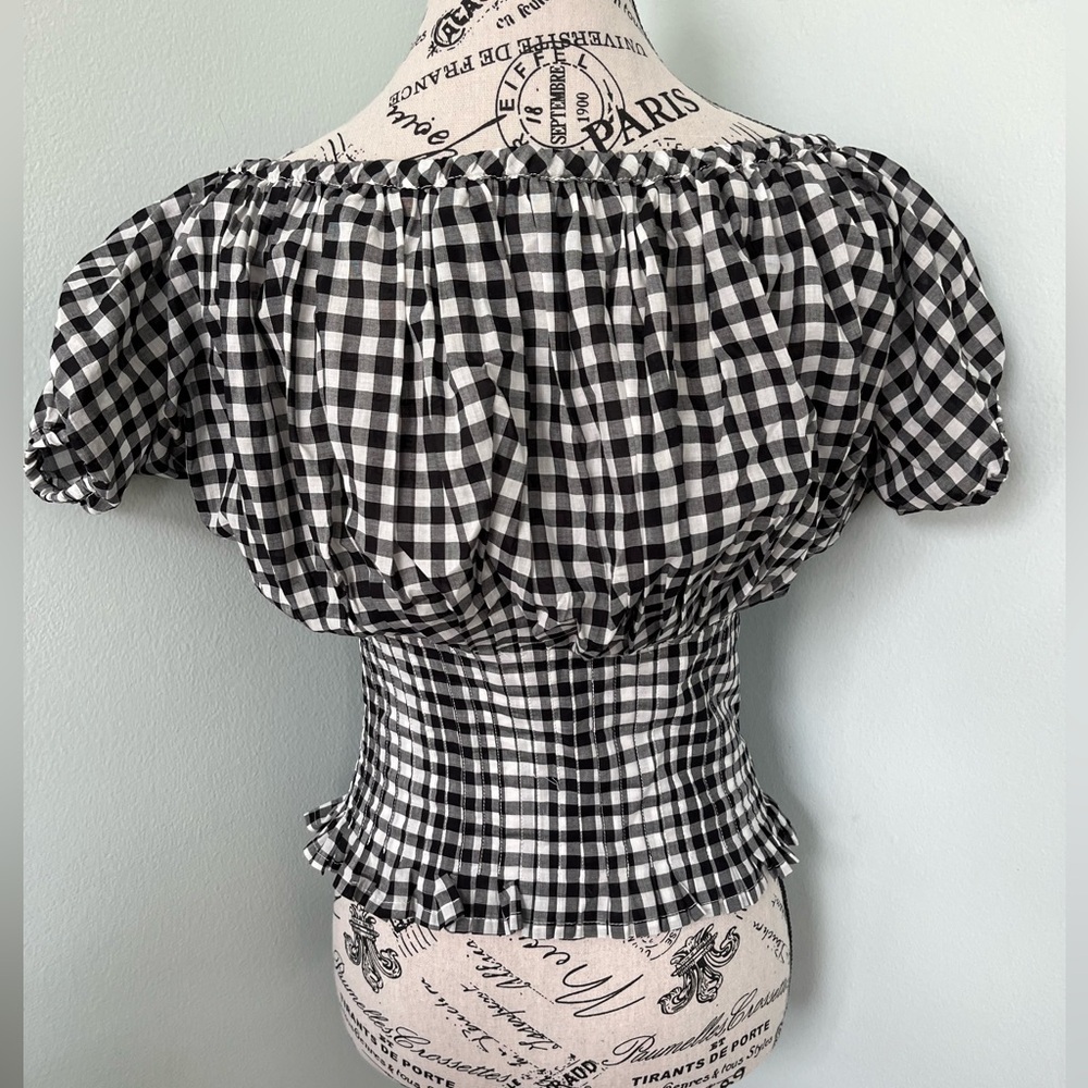 Frankie’s Bikinis Cider Blouse Regular price $170 CAD Color: Black Gingham xs - Picture 8 of 10